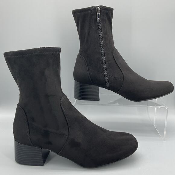 Kenneth Cole Reaction Shoes - NEW Kenneth Cole Reaction Women’s Road Stretch Block Heel Booties Black Size 11M